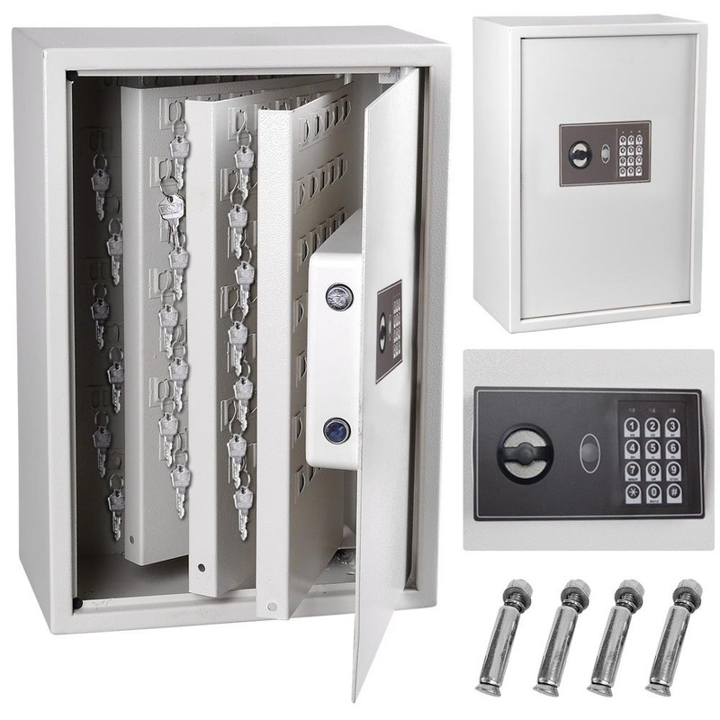 245 Hook Key Safe Security Lock Storage Box Digital Cabinet Organizer Closeout