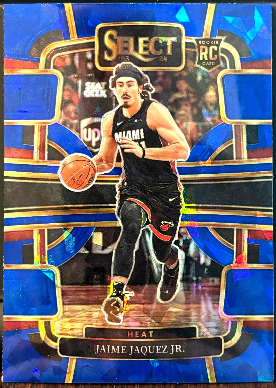 2023-24 Select Prizms Blue CRACKED ICE #100 Jaime Jaquez Jr. RC Miami Heat