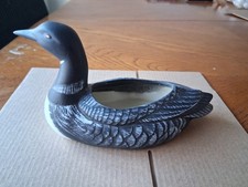 Collectible Vintage Decorative Ceramic Loon Planter. 7.5 inchs long. 4 inches hi