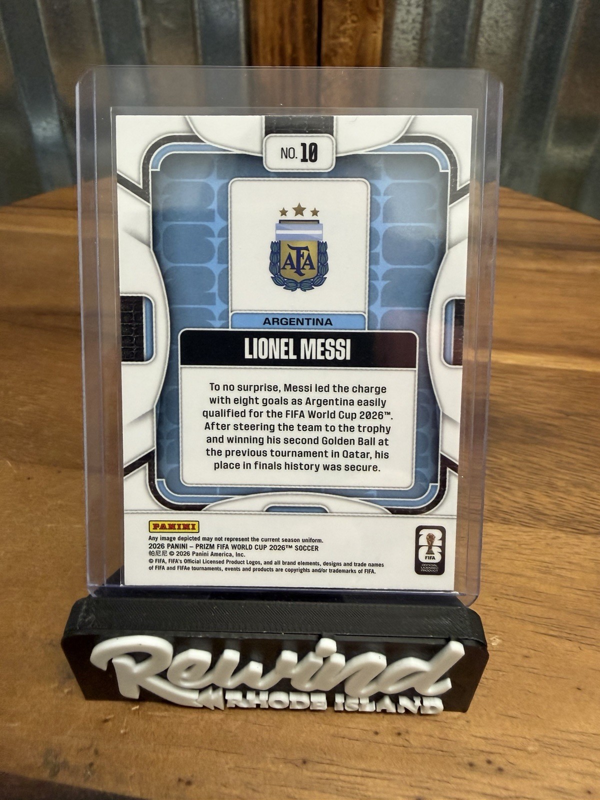 2026 Panini Prizm World Cup Lionel Messi  #10 Argentina Captain view 2