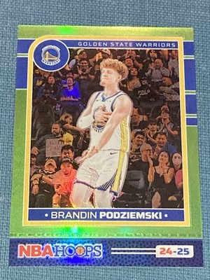 E170 /149 2024-25 NBA Hoops Brandin Podziemski #70 Green Parallel Golden State