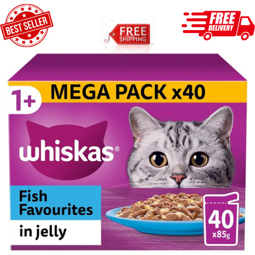 Whiskas 1+ Pouches In Jelly - Fish Favourites / 40 - Image 2