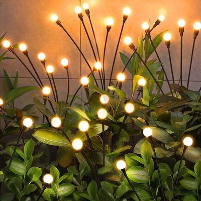 Firefly Solar-gartenlichter Außen 2 Stück Glühwürmchen Lichter  Swinging Gart...