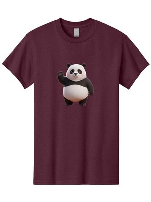 Panda-9 Mens Graphic Tee, 100% Cotton, Casual Summer Wear
