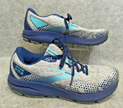 Brooks Divide 3 Trail Running Shoes Oyster Cobalt Blue Tint US Women 10 M