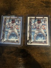 Justin Henry Malloy H31 2 Cards Base And Light Blue Glitter 2025Topps Holiday