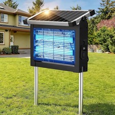 Solar Bug Zapper Outdoor 4500V Mosquito Fly T...
