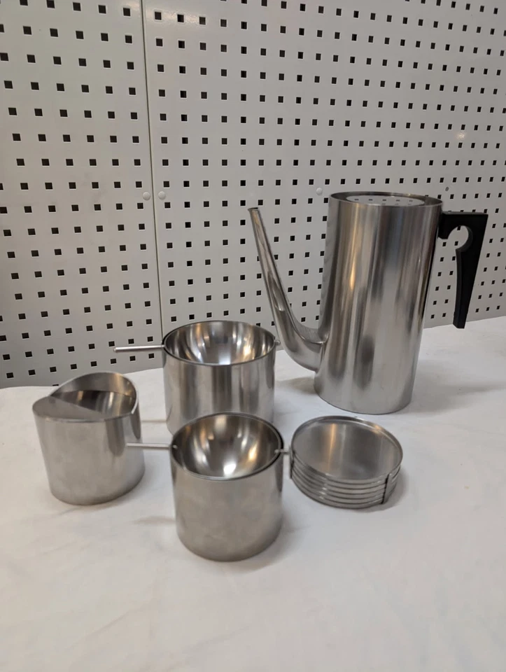 Stelton lotto 1 caffettiera 6 tavolini 3 posacenere Mid-Century moderno vintage - Immagine 2 di 4