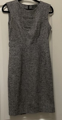 ROBERTO VERINO Women s GRAY Wool Sleeveless SHEATH DRESS Size 8, BELT LOOPS