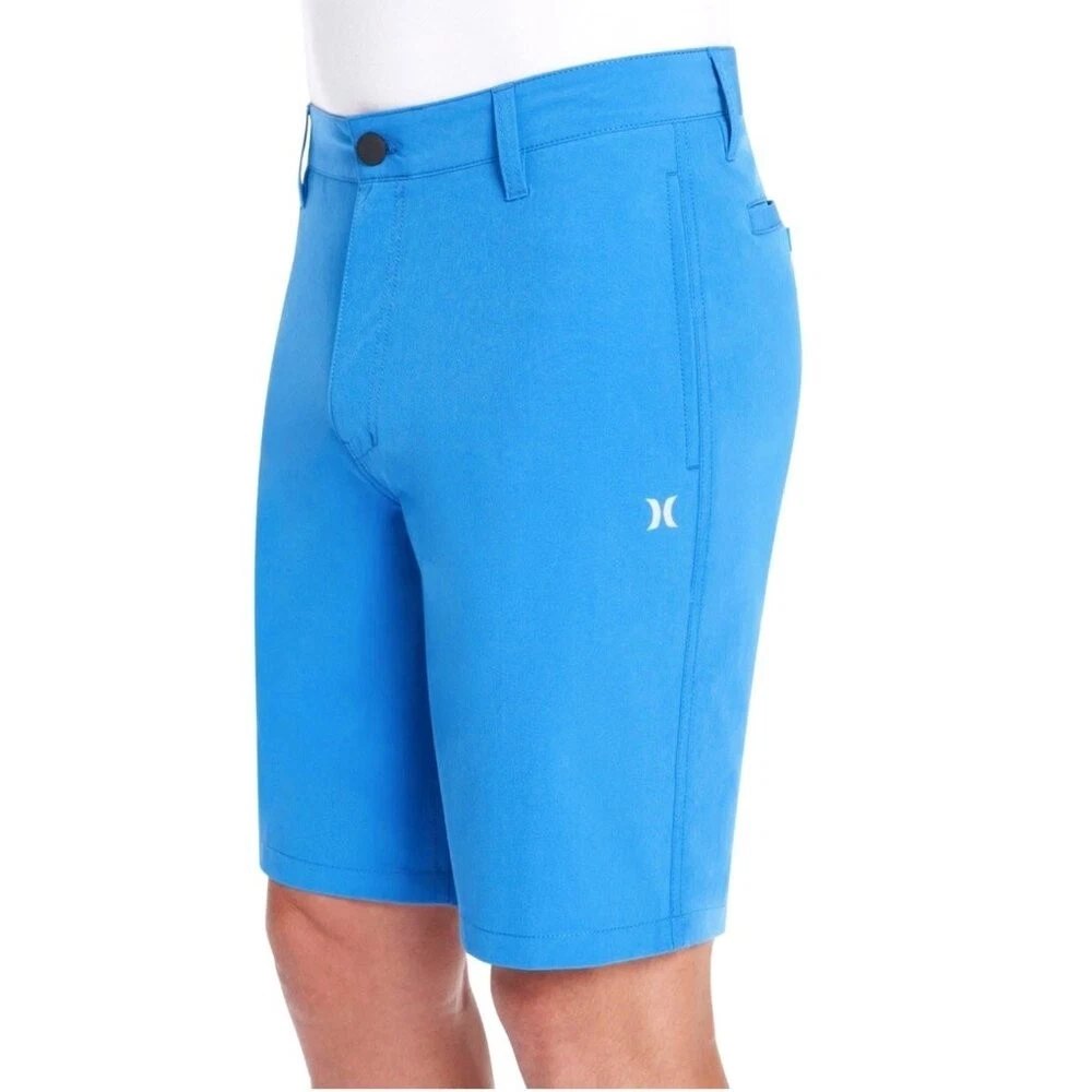 Hurley Mens All Day Hybrid Shorts Quick Dry 4 Way Stretch Size 30 Light Blue NWT
