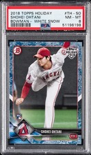 Shohei Ohtani 2018 Topps Holiday Bowman White Snow RC /50 #TH-SO PSA 8 🔥🔥🔥