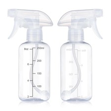 360&deg; Spray Bottles 2 Pack 10oz Plastic Water Sprayer Small Squirt 10oz, Clear