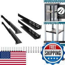 ForoGore 2 Pack 1U Universal Rack Mount Rails 16-31" Adjustable Depth