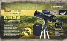 Celestron Travel Scope 80 Portable Model #22030 Telescope W/ Bag And Phone Adapt