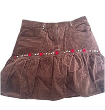 Vintage Gymboree Mountain Cabin Corduroy Skirt Size 12 Y2K 2006