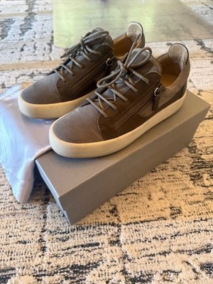 Giuseppe Zanotti Brown and Grey Suede Men Sneaker Size 42 w/ box and dust bag
