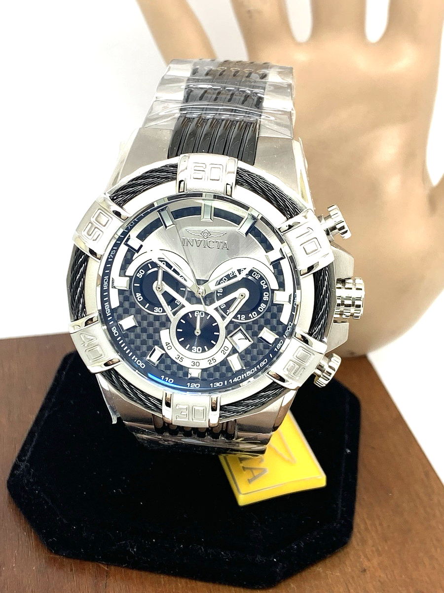 Invicta Men's Watch 29569 Bolt Quartz Chronograph Silver Black