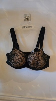 Empreinte Lace Full Cup Bra 3886 Noir | Size 34C | Black Sheer Floral Lingerie
