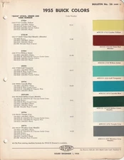 1954 AND 1955 BUICK SPECIAL ROADMASTER CENTURY SUPER PAINT CHIPS (DUPONT)