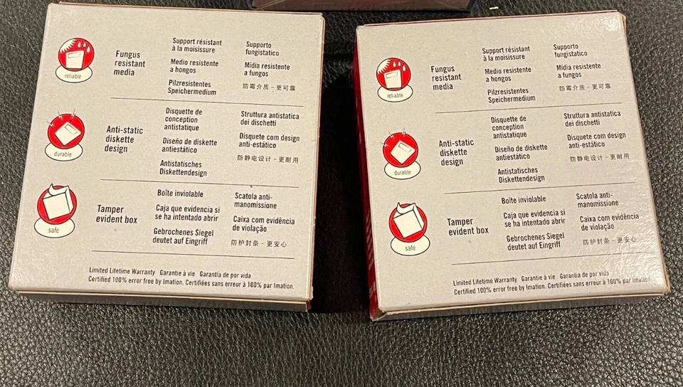 2 CAJAS 2HD 1,44 MB * 20 disquetes totales * 2x Imation * nuevo sellado de colección Foto 2 de 2