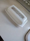 VINTAGE PYREX Woodland Butter Dish W/ Lid  72-A Mint Condition USA Made