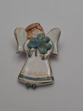 Ceramic Angel Brooch Abbey Press 2 Inches
