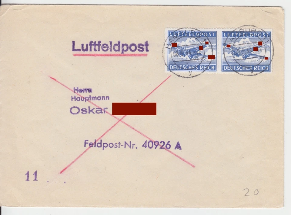DR - Bestand von 16 (!!) Feldpostbriefen- karten, viel LUFTPOST - bitte ansehen. - Bild 3 von 4