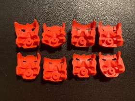 Lego Bionicle Lehvak Red Krana Mask Set Of 8, Xa Za Vu Ca Yo Ja Su Bo, #1