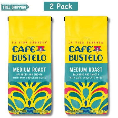 2 pack Cafe Bustelo Medium Roast Ground Coffee 11oz Bag