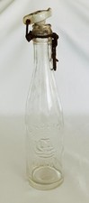 Vintage G Nuuma Pärnu Glass Bottle w Porcelain Swing Top Estonia Pre WWII