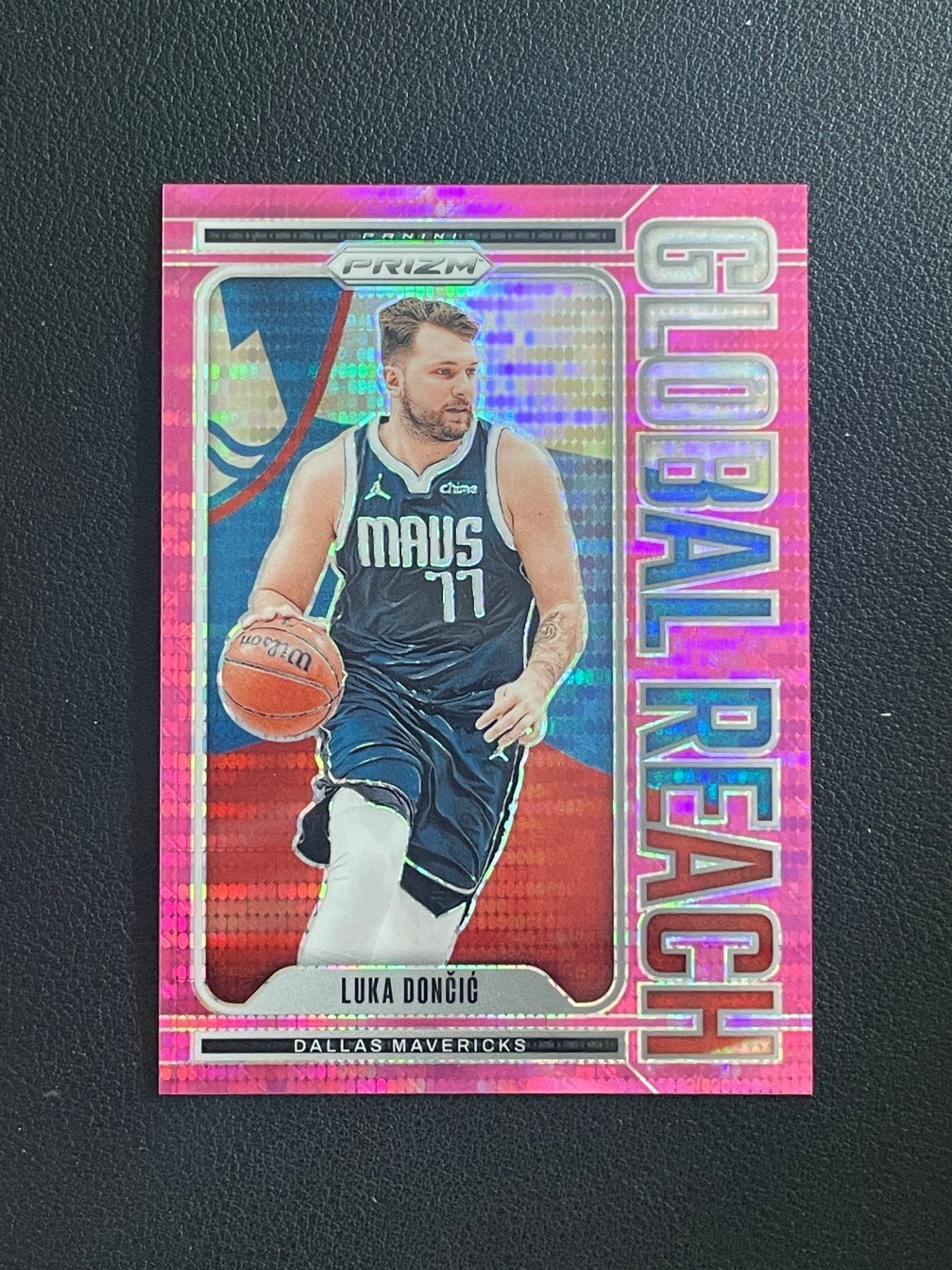 Luka Doncic 2024-25 Panini Prizm Global Reach Pink Pulsar Prizm 12/42 #8