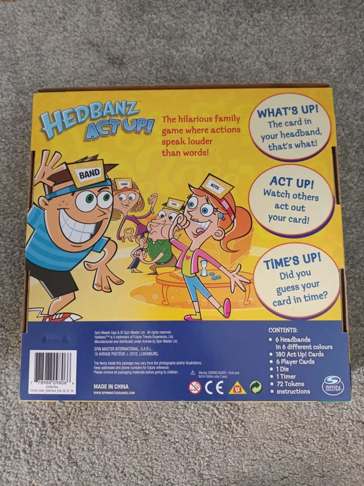 Hedbanz Act up! Family Fast Acting Board Game By Spin Master 2006 8+ - Image 3 of 4