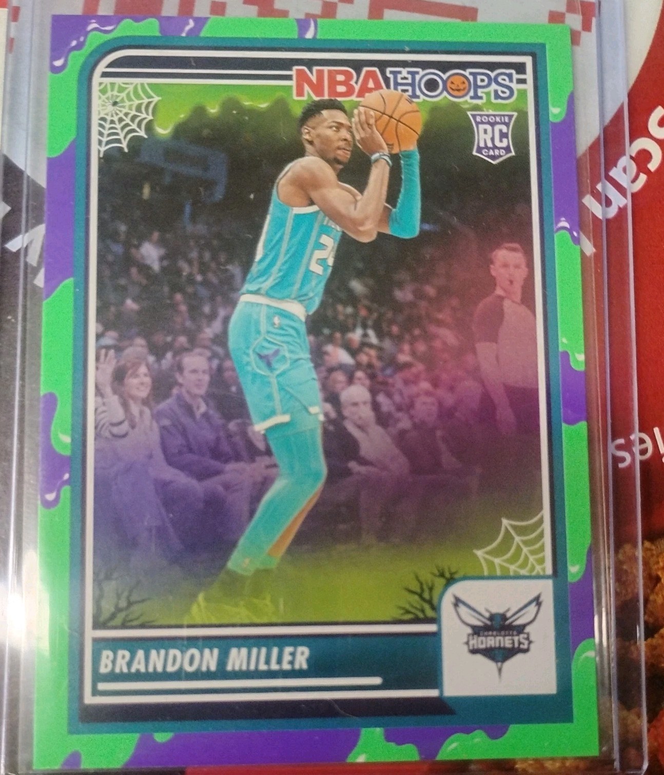 2023-24 NBA Hoops Haunted Hoops Slime Green #245 Brandon Miller RC Hornets