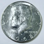 1968 D Kennedy Half Dollar 40% SILVER UNC ABOUT UNCIRCULATED CONDITION #10554