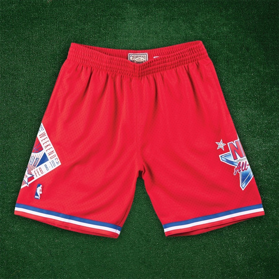 1991 NBA All Star West Conference Men's Red Swingman Shorts | eBay