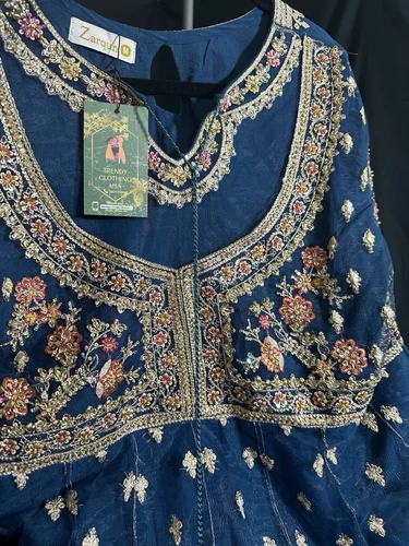Brand - Zarqun Premium - Beautiful Heavy Emb Long Dress - Medium Size - $120 - Picture 14 of 21