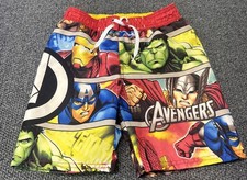 Y2K Marvel Avengers Board Shorts Swim Trunks Hulk/Iron Man/Thor/Captain SZ 5/6