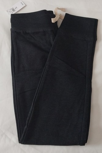 Gap Boys XL Jogger Fleece Pants Black Marl Drawstring elastic Waist Logo ~ New - Picture 2 of 10