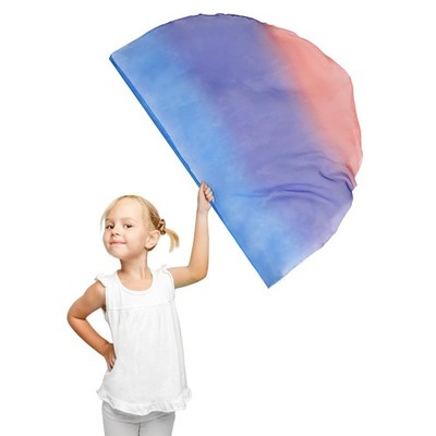 Worship Flags with Scalable Rod for Kids Children, 36'' Semicircle Flex Chiffo...