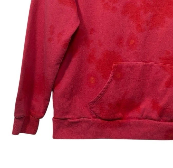 Coca Cola Women's LG Red/Pink Tie-Dye Look Hoodie Built-In Face Mask Large - Image 4 of 4