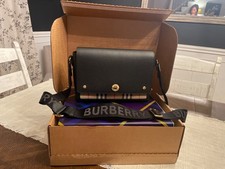 Burberry Vintage Check Crossbody black calf Leather