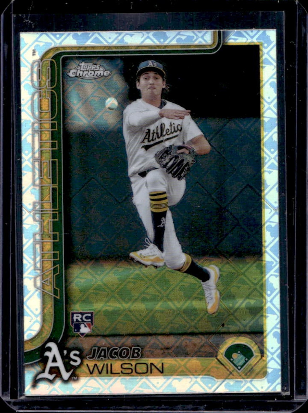 2025 Topps Chrome LogoFractor Jacob Wilson RC Rookie #96 Athletics