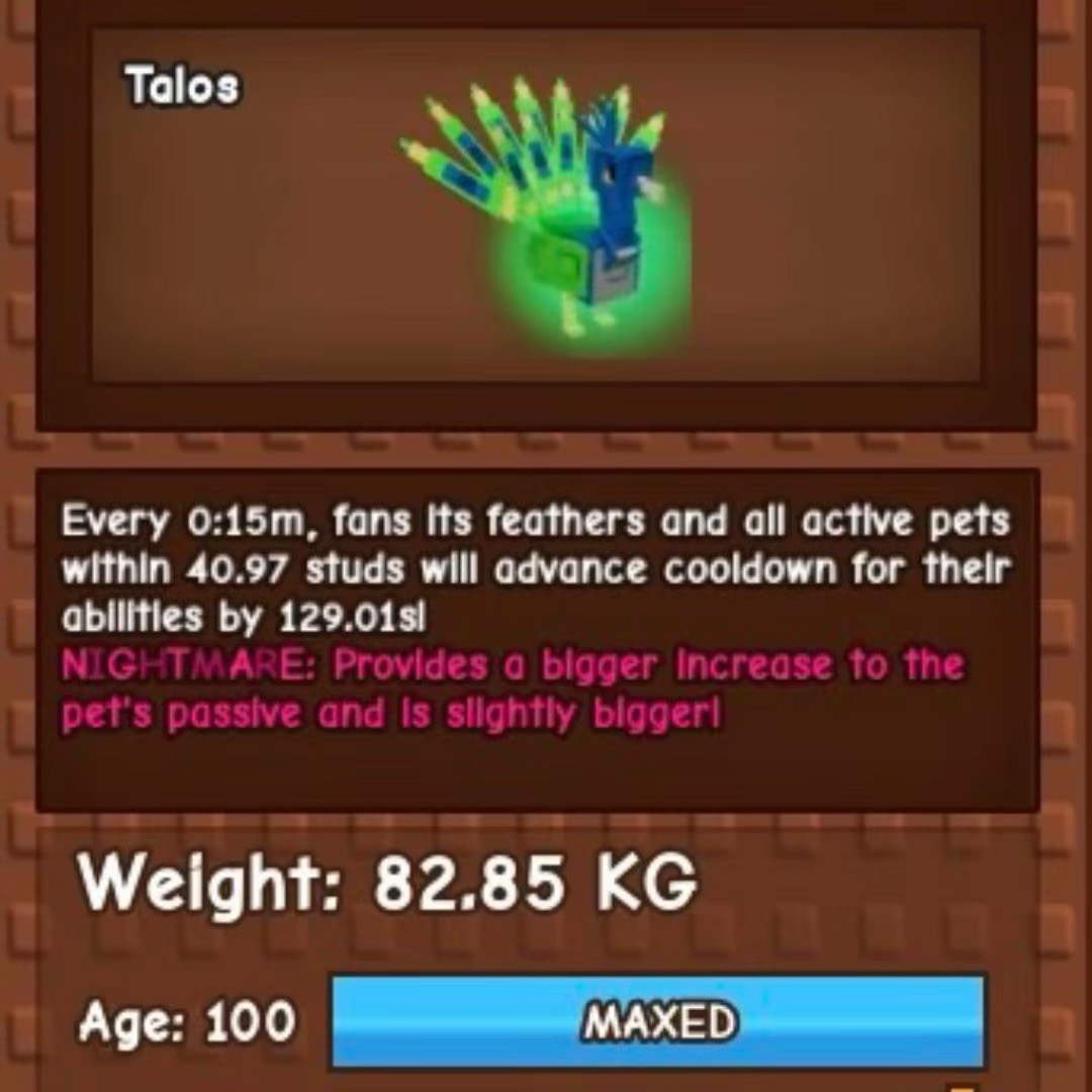 Peacock Nightmare 82kg la statue de combat à recharge rapide 15s et budget éco