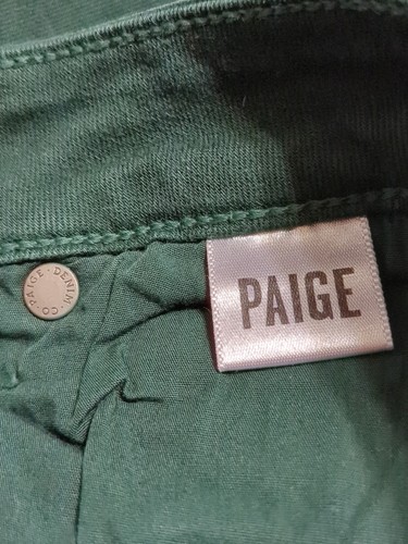 PAIGE Verdugo Ankle Skinny Jeans Size 28 Stretch Denim Forest Green - Picture 6 of 13