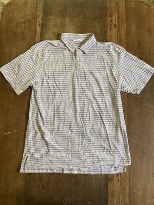 Chick-Fil-A Oobe Leadership Short Sleeve Polo Shirt Mens XL Purple/White Striped