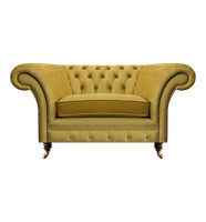 Neu Luxus Sessel Gelb Sitz Einrichtung Chesterfield Wohnzimmer Textil