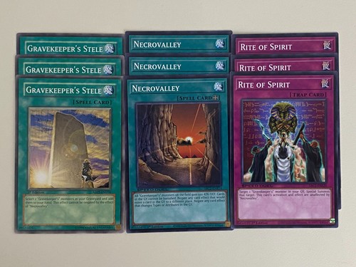 Yugioh Gravekeeper Deck Supernaturalist Necrovalley Dark Illusion - Free Pack - Picture 4 of 5