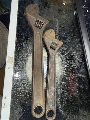2 Vintage J.P. Danielson 8 /10 BET'R-GRIP Adjustable Wrench 12 PT USA