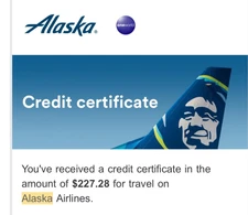 alaska air credit worth $227