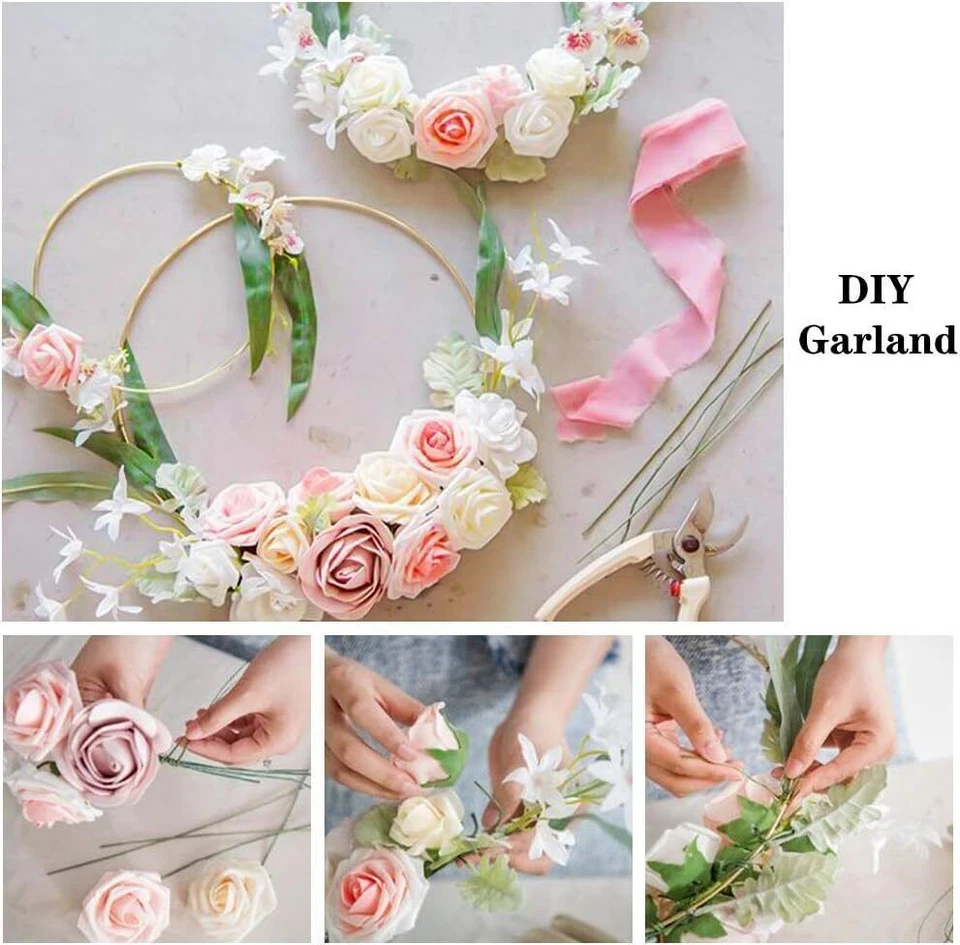 8Pcs 30cm Metal Floral Hoops Ring for Dream Catcher Wreath Macrame DIY Craft AU - image 3 of 4